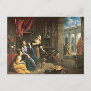 Jesus at the Home of Martha and Mary Postcard