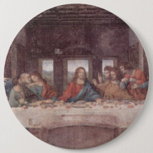 Jesus at The Last Supper, Leonardo da Vinci 6 Cm Round Badge