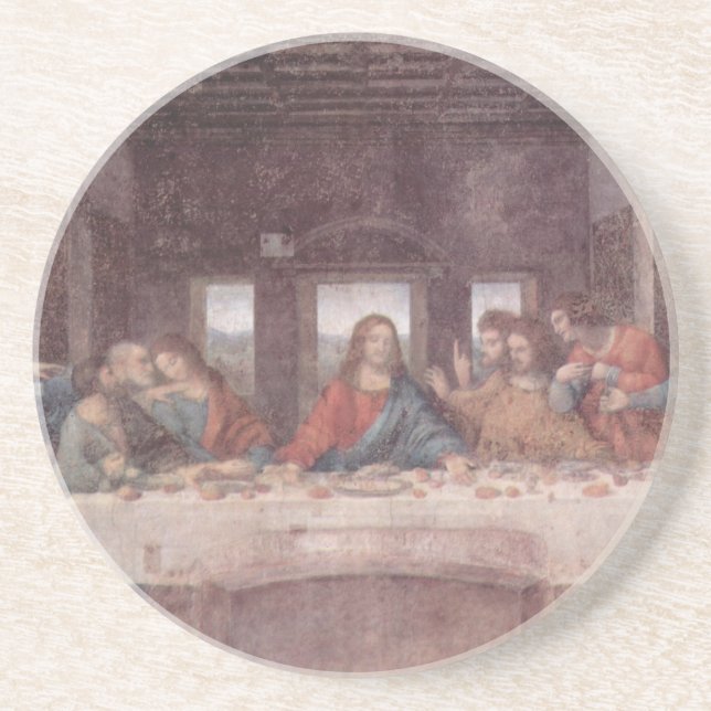 Jesus at The Last Supper, Leonardo da Vinci Coaster (Front)