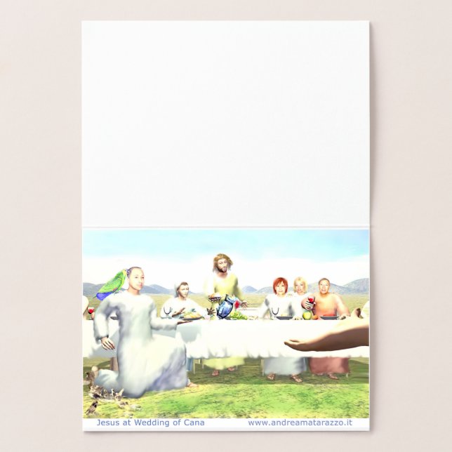 Jesus at Wedding of Cana   Foil Card (Inside)