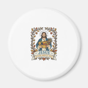 Jesus Autumn Harvest Faith Jesus Autumn Harvest Ch Magnet