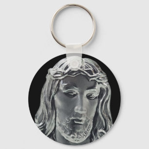 Jesus B&W Image Key Ring