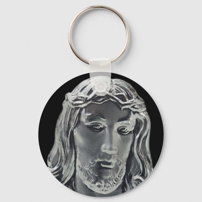 Jesus B&W Image Key Ring (Front)