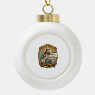 Jesus Bad Autocorrect Message Boss Embarrassing Wo Ceramic Ball Christmas Ornament