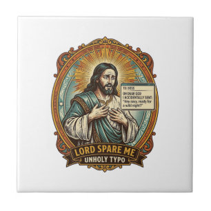 Jesus Bad Autocorrect Message Boss Embarrassing Wo Ceramic Tile