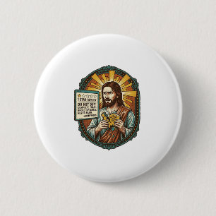 Jesus Bad Influencer Product Review Fail Social Me 6 Cm Round Badge