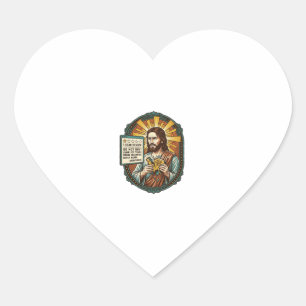 Jesus Bad Influencer Product Review Fail Social Me Heart Sticker