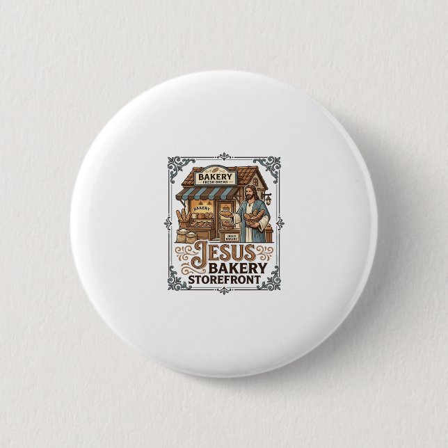Jesus Bakery Storefront Jesus Bakery Storefront Ch 6 Cm Round Badge (Front)