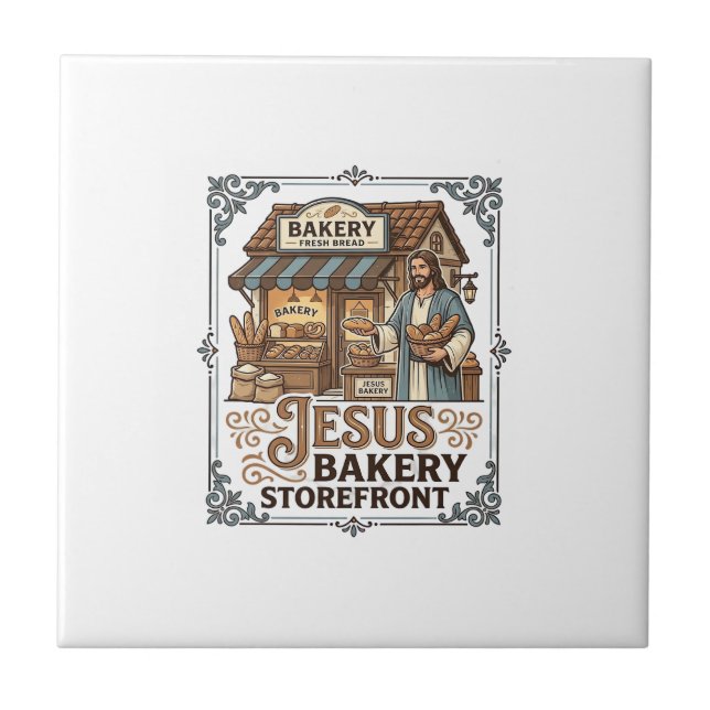 Jesus Bakery Storefront Jesus Bakery Storefront Ch Ceramic Tile (Front)
