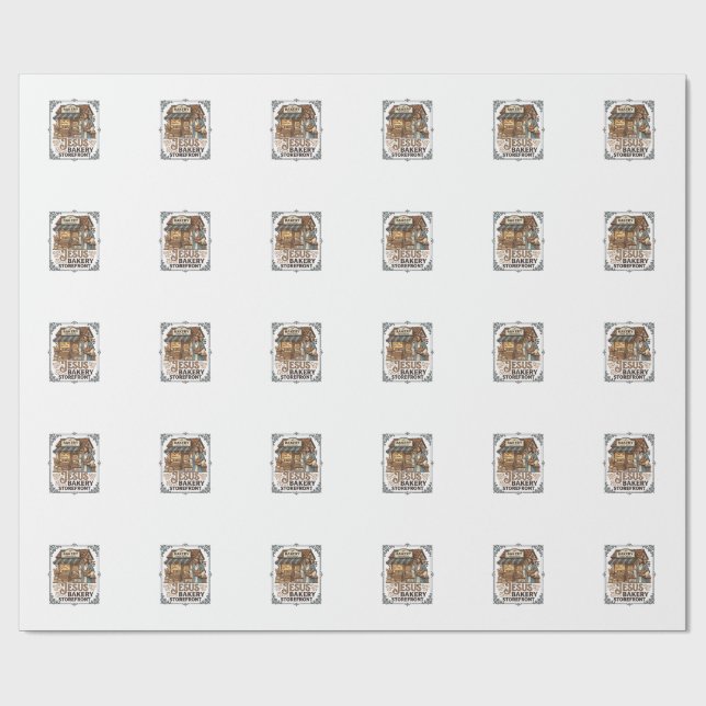 Jesus Bakery Storefront Jesus Bakery Storefront Ch Wrapping Paper (Flat)