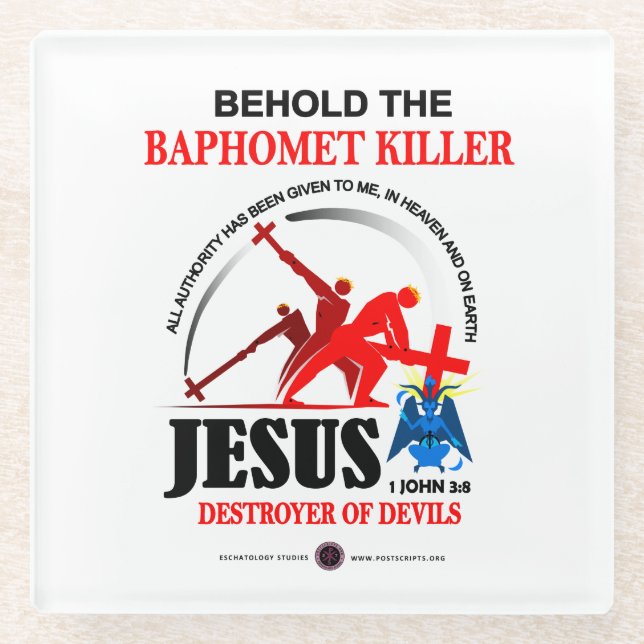 JESUS: Baphomet-Killer Glass Coaster (Front)