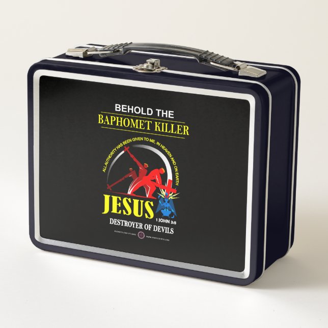 JESUS: Baphomet-Killer Metal Lunch Box (Front)