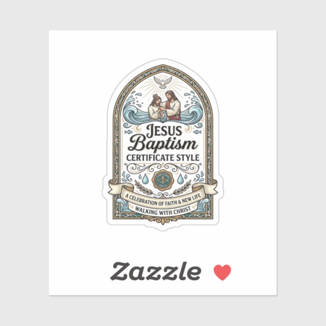 Jesus Baptism Certificate Style Jesus Baptism Cert (Sheet)
