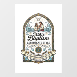 Jesus Baptism Certificate Style Jesus Baptism Cert
