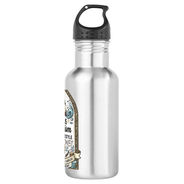 Jesus Baptism Certificate Style Jesus Baptism Cert 532 Ml Water Bottle (Front)