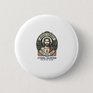 Jesus Barber Mens Grooming Graphic Tee Christian A 6 Cm Round Badge