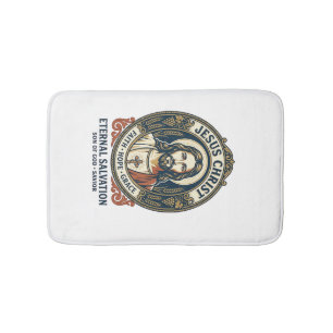 Jesus Barber Mens Grooming Graphic Tee Christian A Bath Mat