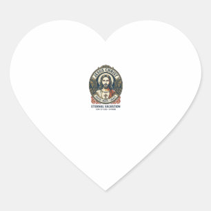 Jesus Barber Mens Grooming Graphic Tee Christian A Heart Sticker