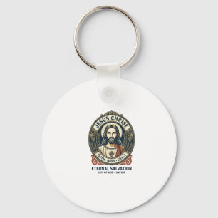Jesus Barber Mens Grooming Graphic Tee Christian A Key Ring