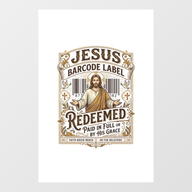 Jesus Barcode Label Redeemed Jesus Barcode Redeeme (Sheet)