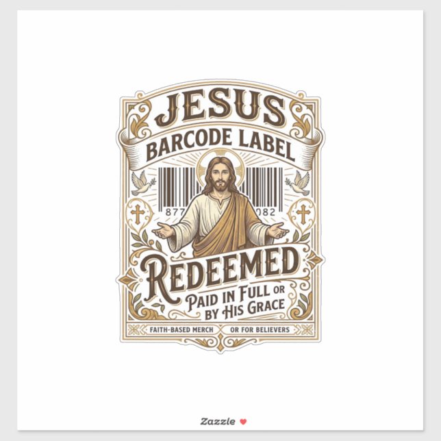 Jesus Barcode Label Redeemed Jesus Barcode Redeeme (Sheet)