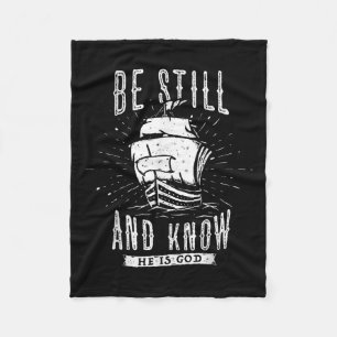 Jesus Be Still And Know That I Am God Christian Bi Fleece Blanket