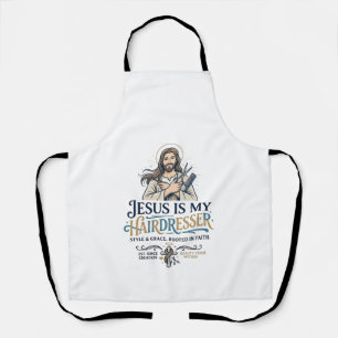Jesus Beauty Salon Hairstylist T-Shirt Inspiration Apron