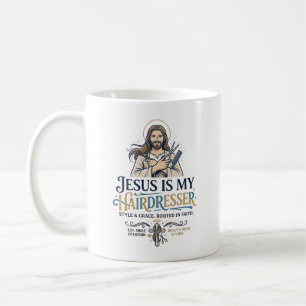 Jesus Beauty Salon Hairstylist T-Shirt Inspiration Coffee Mug