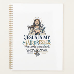 Jesus Beauty Salon Hairstylist T-Shirt Inspiration Planner