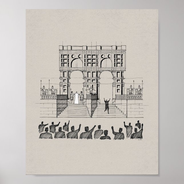 Jesus Before Pilate - King of the Jews Bible Wall  Poster (Front)