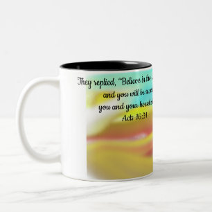 Jesus beileve Two-Tone coffee mug