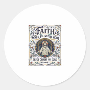 Jesus Bible Journalling Scripture Art Shirt Christ Classic Round Sticker