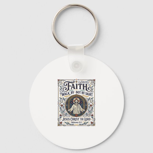 Jesus Bible Journalling Scripture Art Shirt Christ Key Ring (Front)