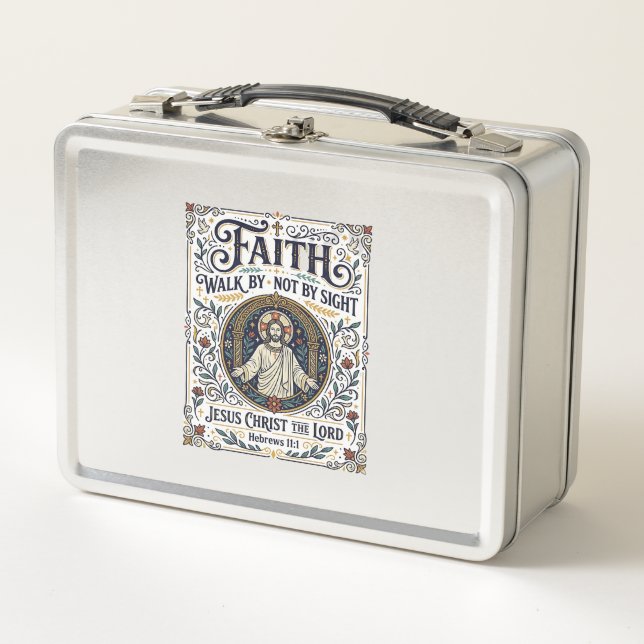Jesus Bible Journalling Scripture Art Shirt Christ Metal Lunch Box (Front)