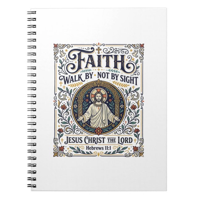 Jesus Bible Journalling Scripture Art Shirt Christ Notebook (Front)
