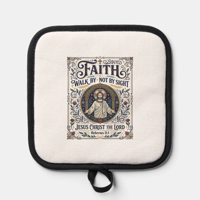 Jesus Bible Journalling Scripture Art Shirt Christ Pot Holder (Front)