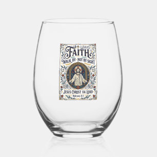 Jesus Bible Journalling Scripture Art Shirt Christ Stemless Wine Glass