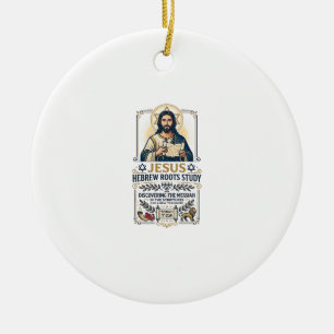 Jesus Bible Languages Hebrew Greek Nerd Shirt Fait Ceramic Ornament