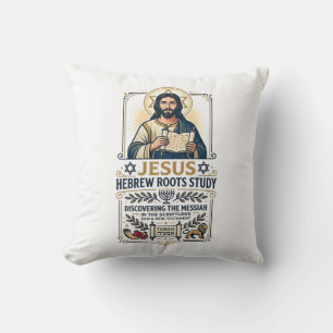 Jesus Bible Languages Hebrew Greek Nerd Shirt Fait Cushion