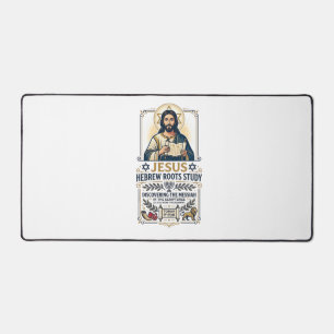 Jesus Bible Languages Hebrew Greek Nerd Shirt Fait Desk Mat