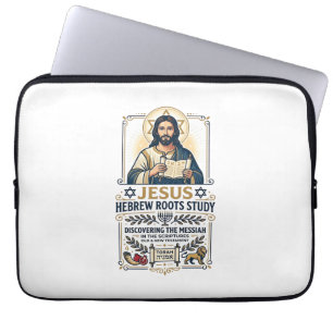 Jesus Bible Languages Hebrew Greek Nerd Shirt Fait Laptop Sleeve