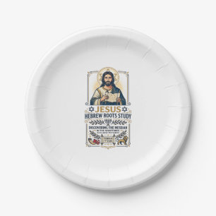 Jesus Bible Languages Hebrew Greek Nerd Shirt Fait Paper Plate
