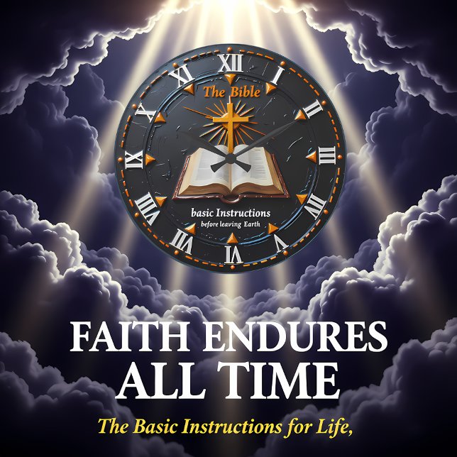 Jesus Bible Roman Numeral Instructions Large Clock (Creator Uploaded)
