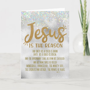 Jesus, Bible Verse Joyful Christmas Holiday Card