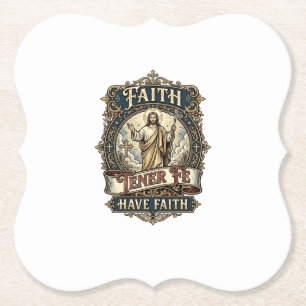 Jesus Bilingual Multicultural Families Shirt Faith Paper Coaster