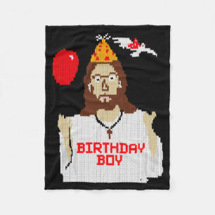 Jesus Birthday Boy Christmas Essential T Shirt Fleece Blanket