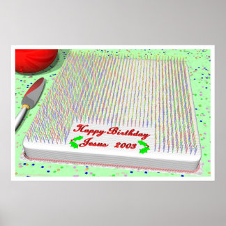 Jesus' Birthday Cake Poster
