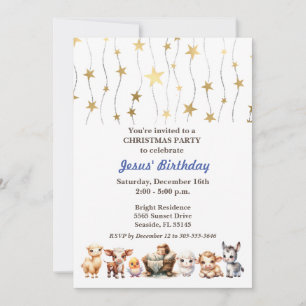 Jesus' Birthday Christmas Party Invitation