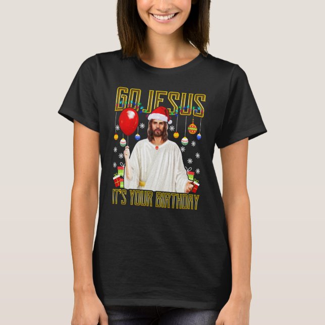 Jesus Birthday Christmas T-Shirt (Front)