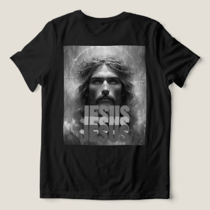 Jesus Black And White Image Modern Christian Women Tri-Blend Shirt